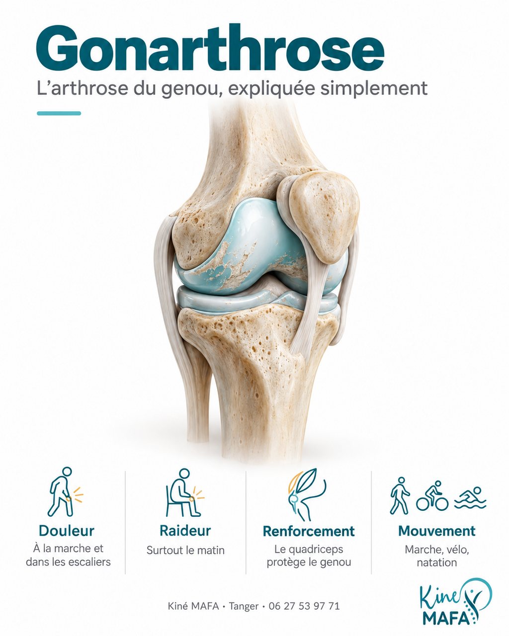 Infographie : la gonarthrose expliquée