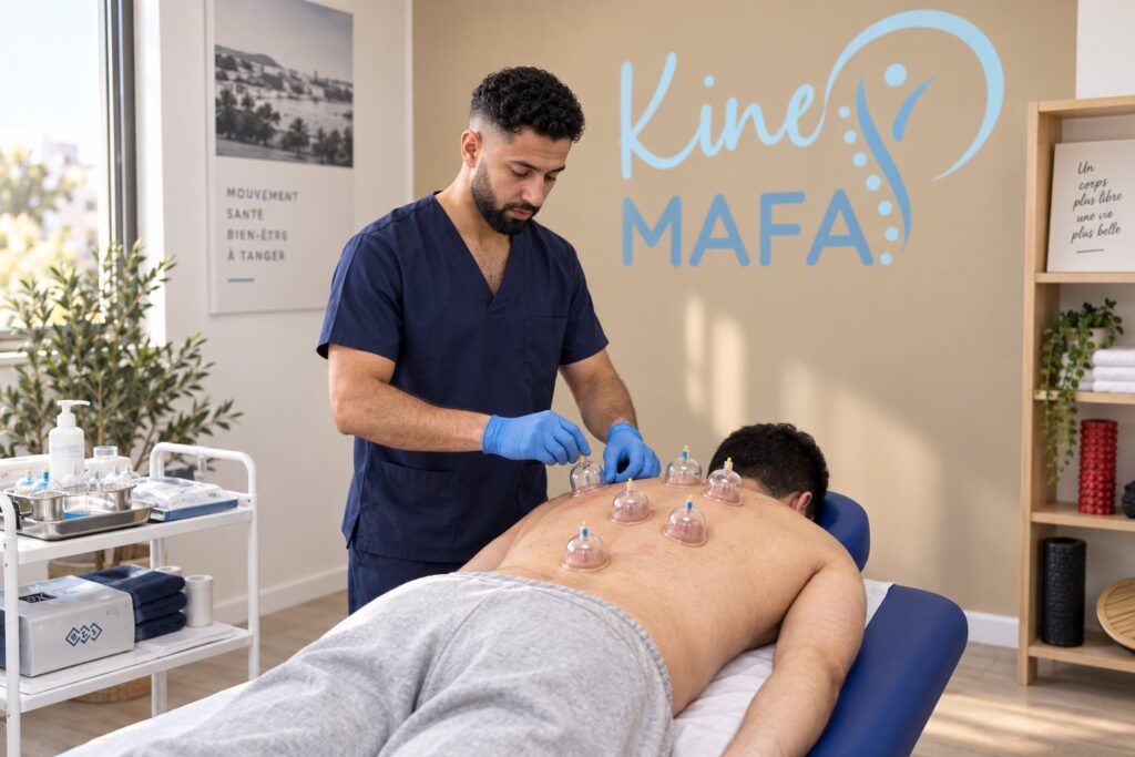 Séance de hijama (cupping thérapie) avec ventouses